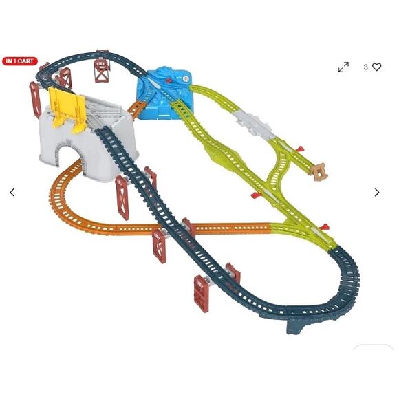 NEW Fisher Price Thomas the Train Connect & Build Track Bucket 48 Pieces - Picture 3 of 11